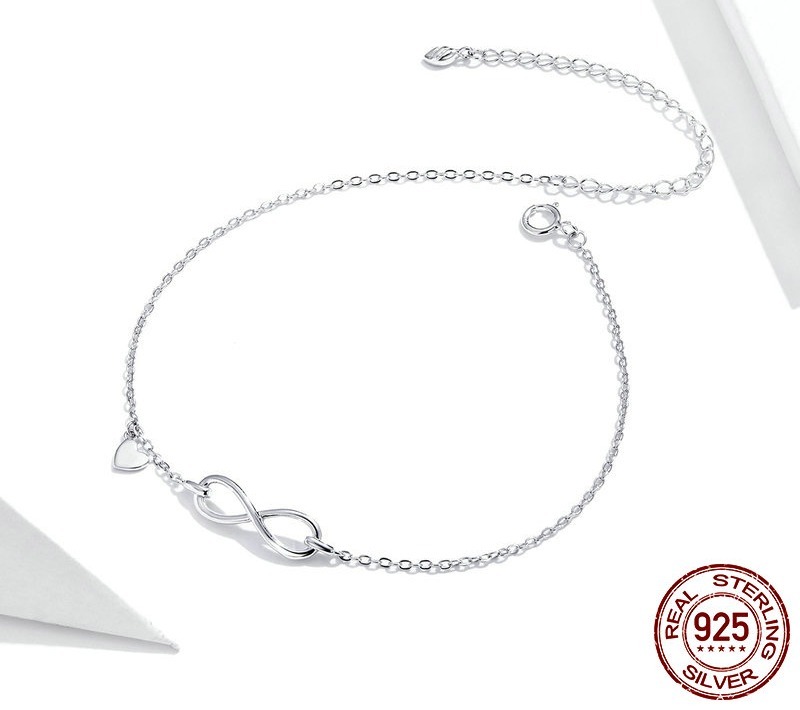 Bracelet de cheville dété en argent sterling 925