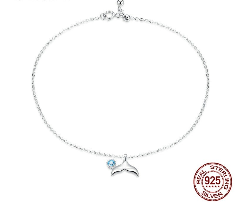 Bracelet de cheville dauphin argent Sterling 925