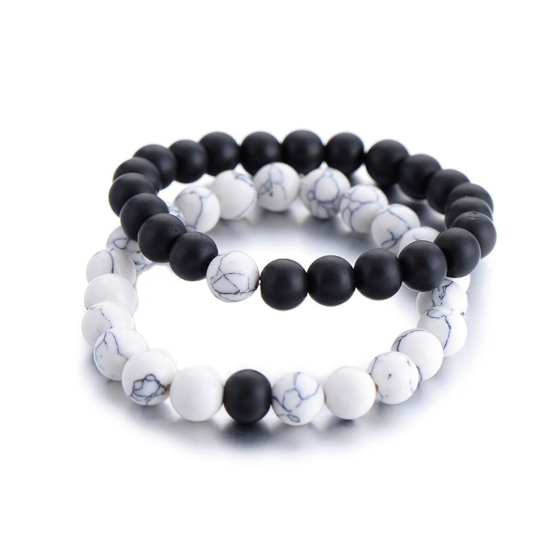 Bracelet perles double ying yang etoileharmonie