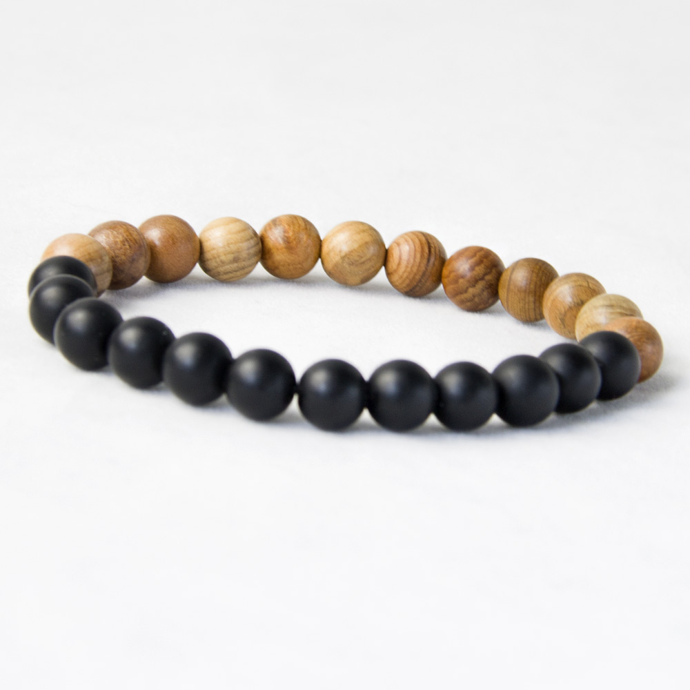 Nouveaux-hommes-perles-en-bois-naturel-Bracelets-noir-mat-Onyx-m-ditation-pri-re-perle-Bracelet