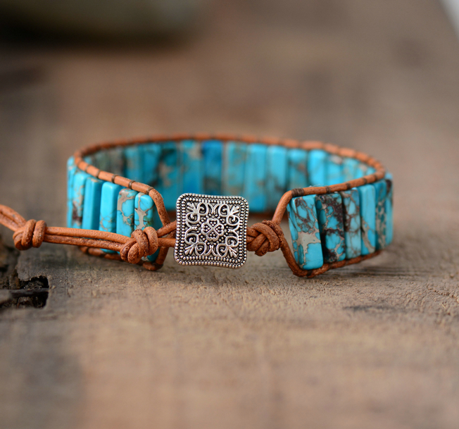 BRACELET BOHÉMIEN TURQUOISE ETOILEHARMONIE