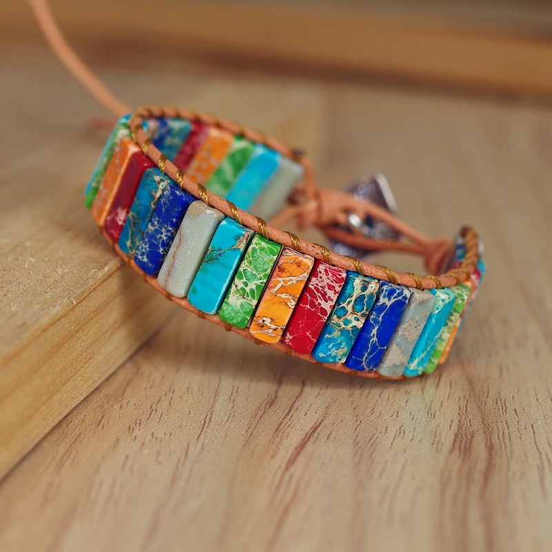 Bracelet-chakra-zen-Multi-couleur-cuir-etoileharmonie