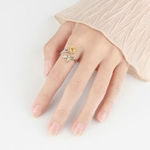 Bague ajustable tournesol petit abeille etoileharmonie