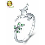 etoileharmonie-bijoux-argent-Authentique-925-Sterling -Printemps-Arbre-Feuilles-bague-Ouvert-Taille-Doigt-Anneaux-pour-les-Femmes-dames-4