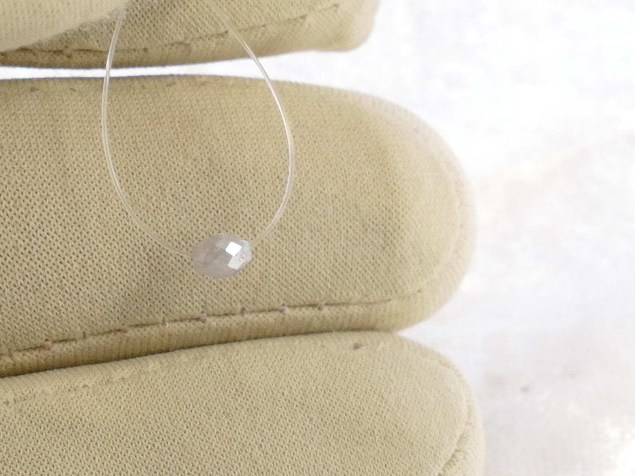 perles diamant naturel facetté ovale