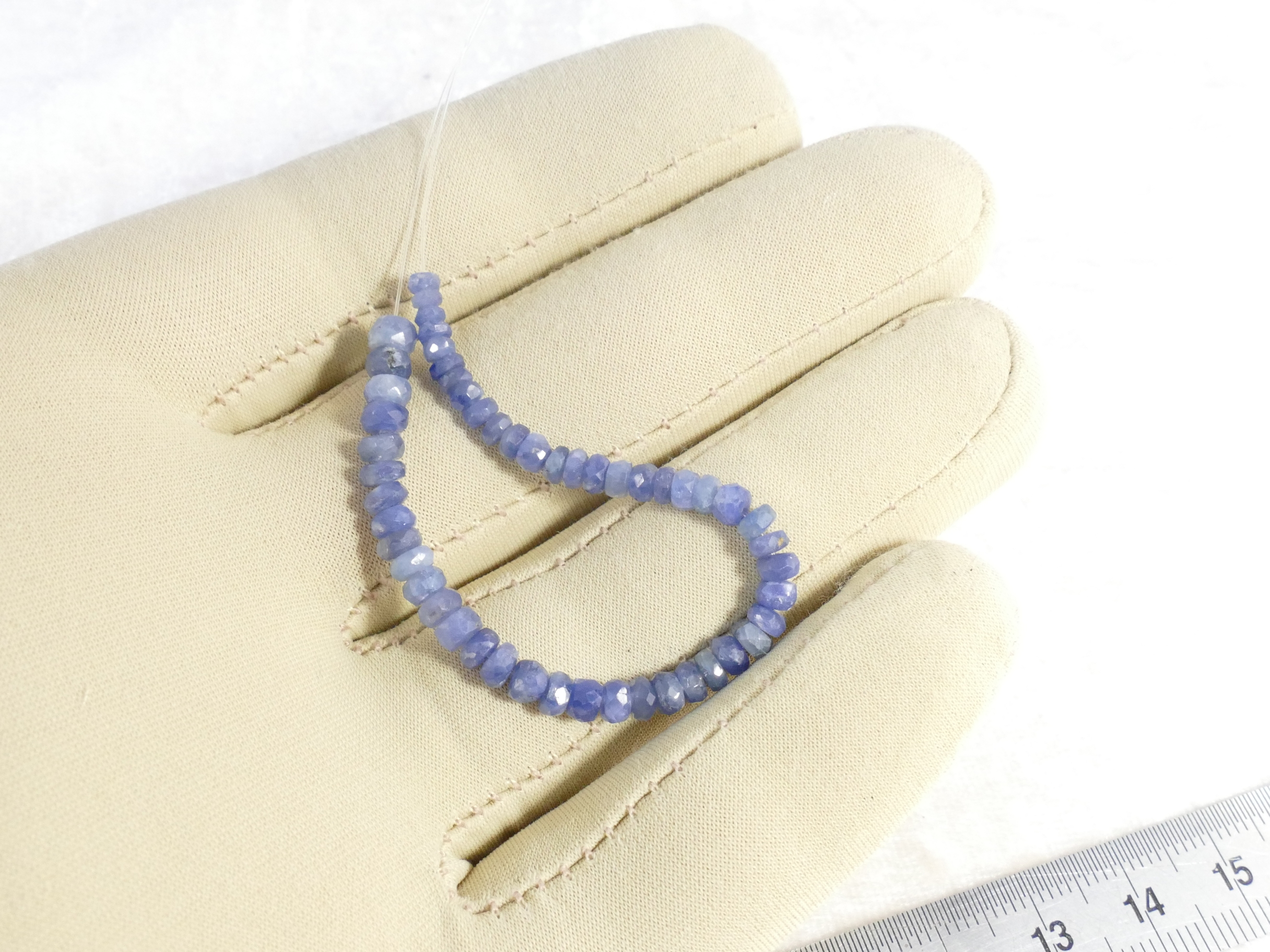 Fil De Perles En Saphir Bleu Naturel, Forme Rondelle, 7x7 à 11x11 Mm (environ 39 Cm)