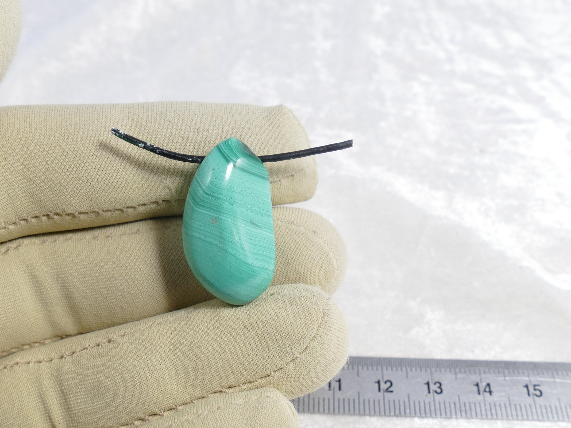 perle de malachite naturelle