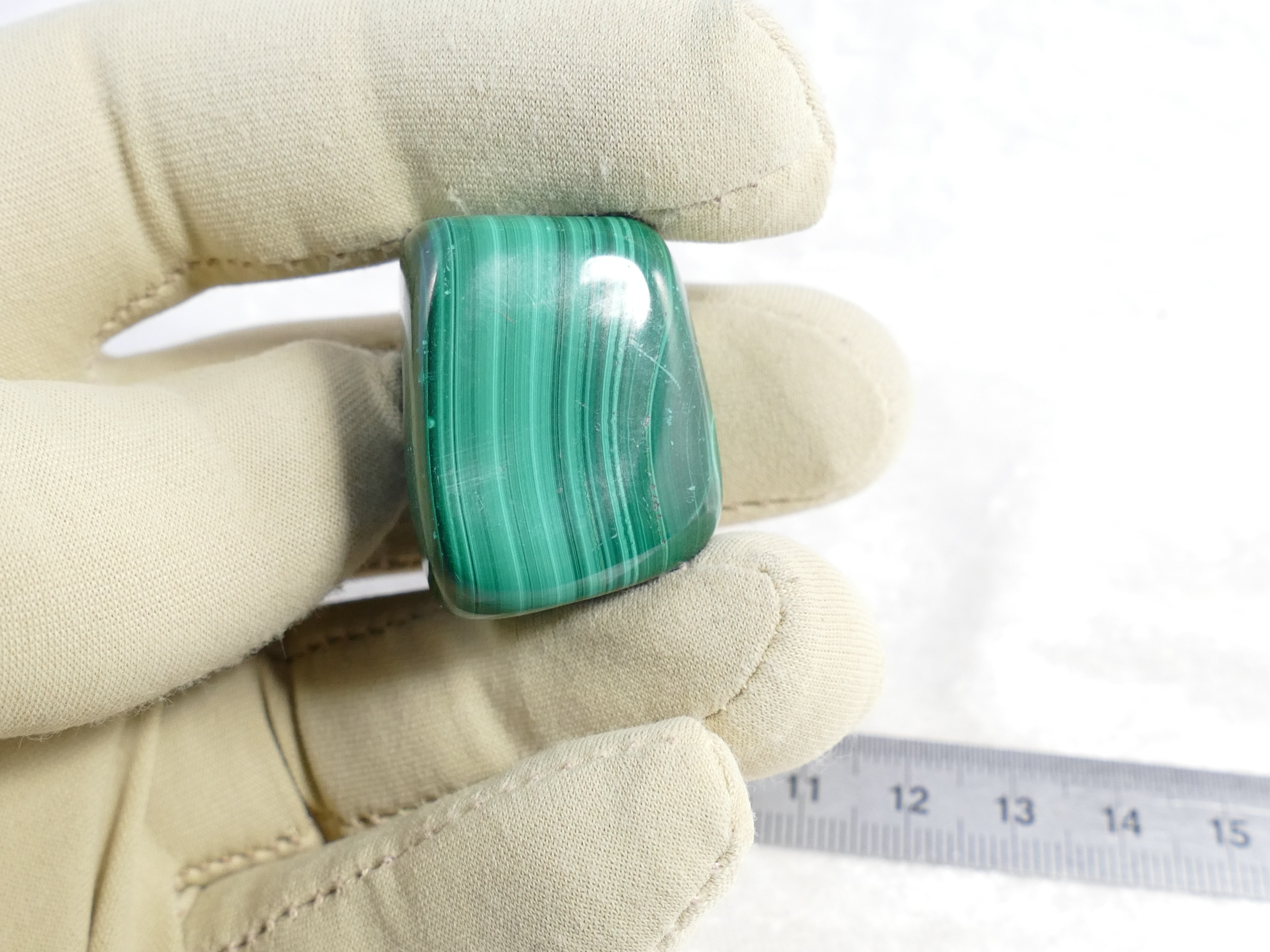 malachite naturelle roulée