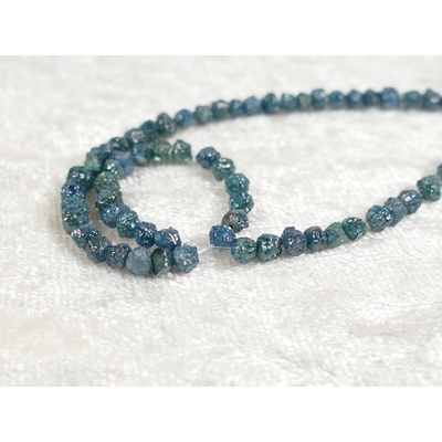 perle diamant brut bleu naturel certifié