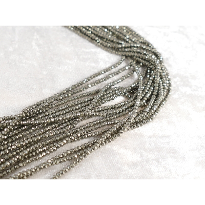 perles de pyrite naturelle en rondelle facettée