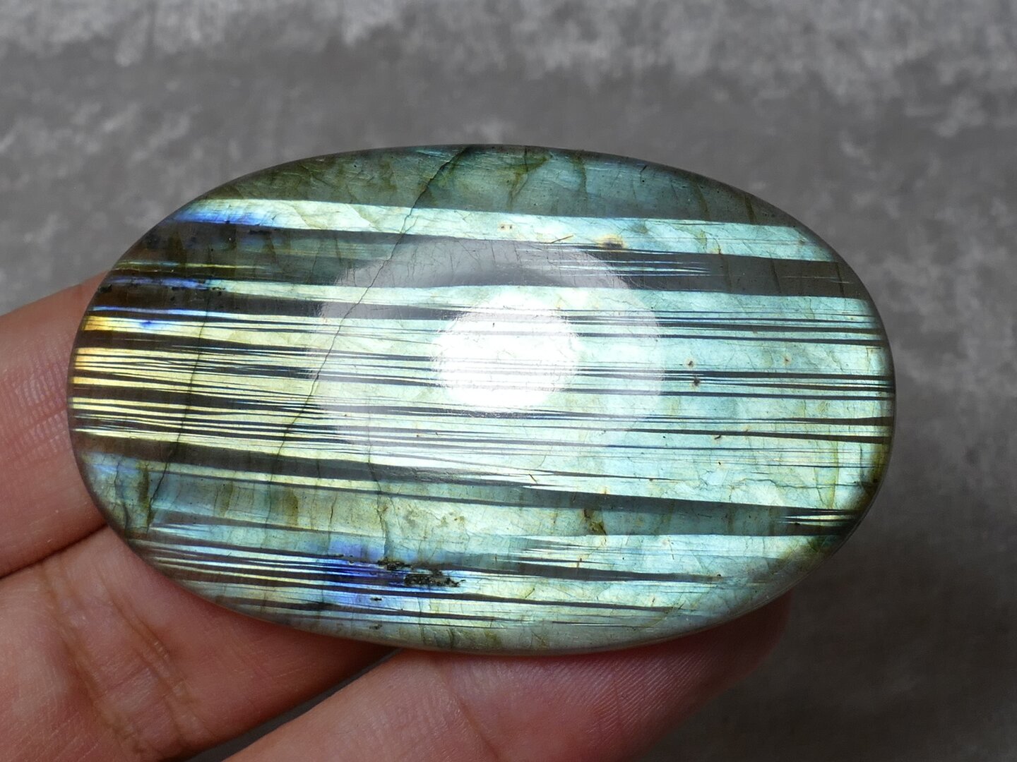 Cabochon Labradorite Naturelle 13.20ct - Pierre Lapidaire Pour Bijoux Ou Collection