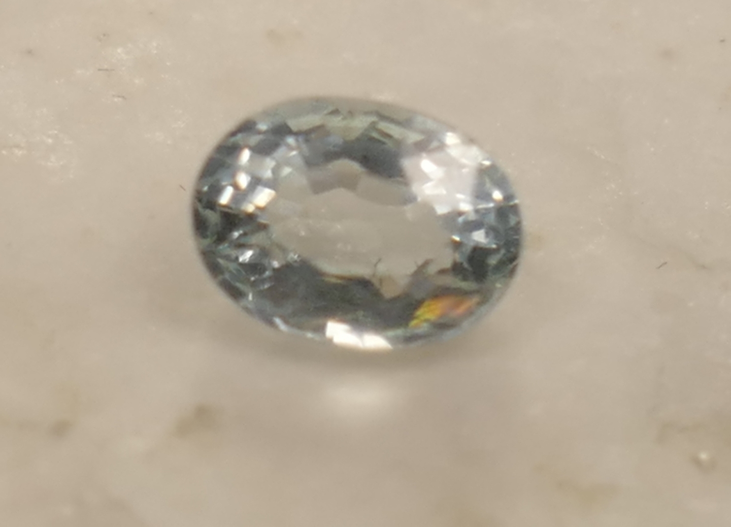Pierre Précieuse Aigue-marine Du Brésil – Naturelle 6×4.2 Mm – 0.44 Carats – Rare