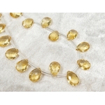 perle de citrine naturelle goutte facettée