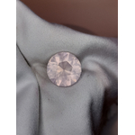 Natural rose quartz round brilliant Quartz rose rond naturel taillé en France