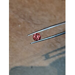 Intense malaya garnet 1.13ct round brilliant precision cut Grenat malaya facetté rond brillant