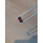 Natural red garnet 1.94ct in rectangle pixel cut style Grenat rouge naturel taille rectangle