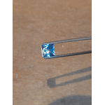 Topaze bleue intense naturelle 2.68ct en damier carré Natural blie topaz in square checkerboard