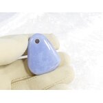 pendentif calcédoine bleue roulé naturelle