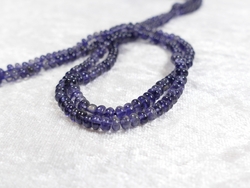 Perles coupées en tranches d'iolite gemme naturelle taille 8 Perles coupées en tranches d'iolite gemme naturelle taille 8