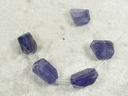 Naturel Bleu Violet Iolite à Facettes Poire Forme Briolette Perles Gemme GV-780 
