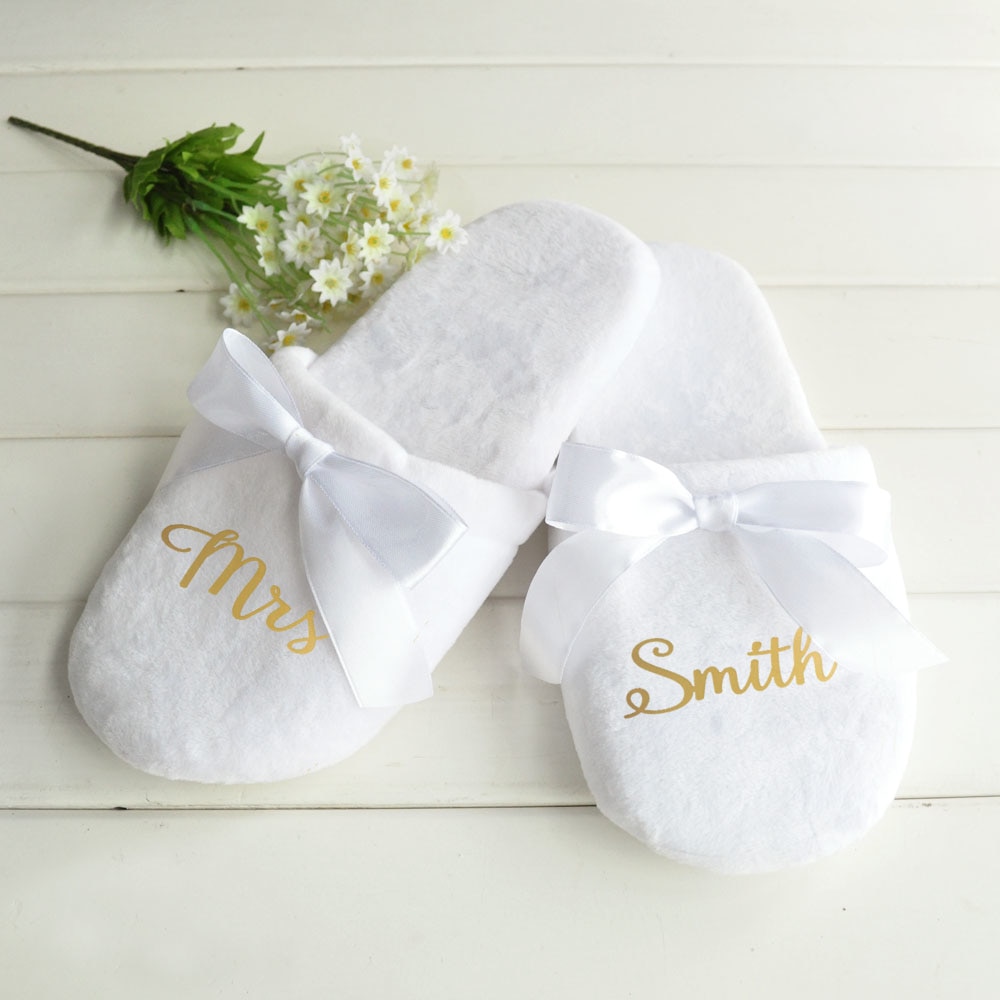 Personnalis-Pantoufles-De-Mariage-Avec-Dentelle-Mari-e-Pantoufles-Cadeaux-de-Demoiselle-D-honneur-Personnalis-Impression