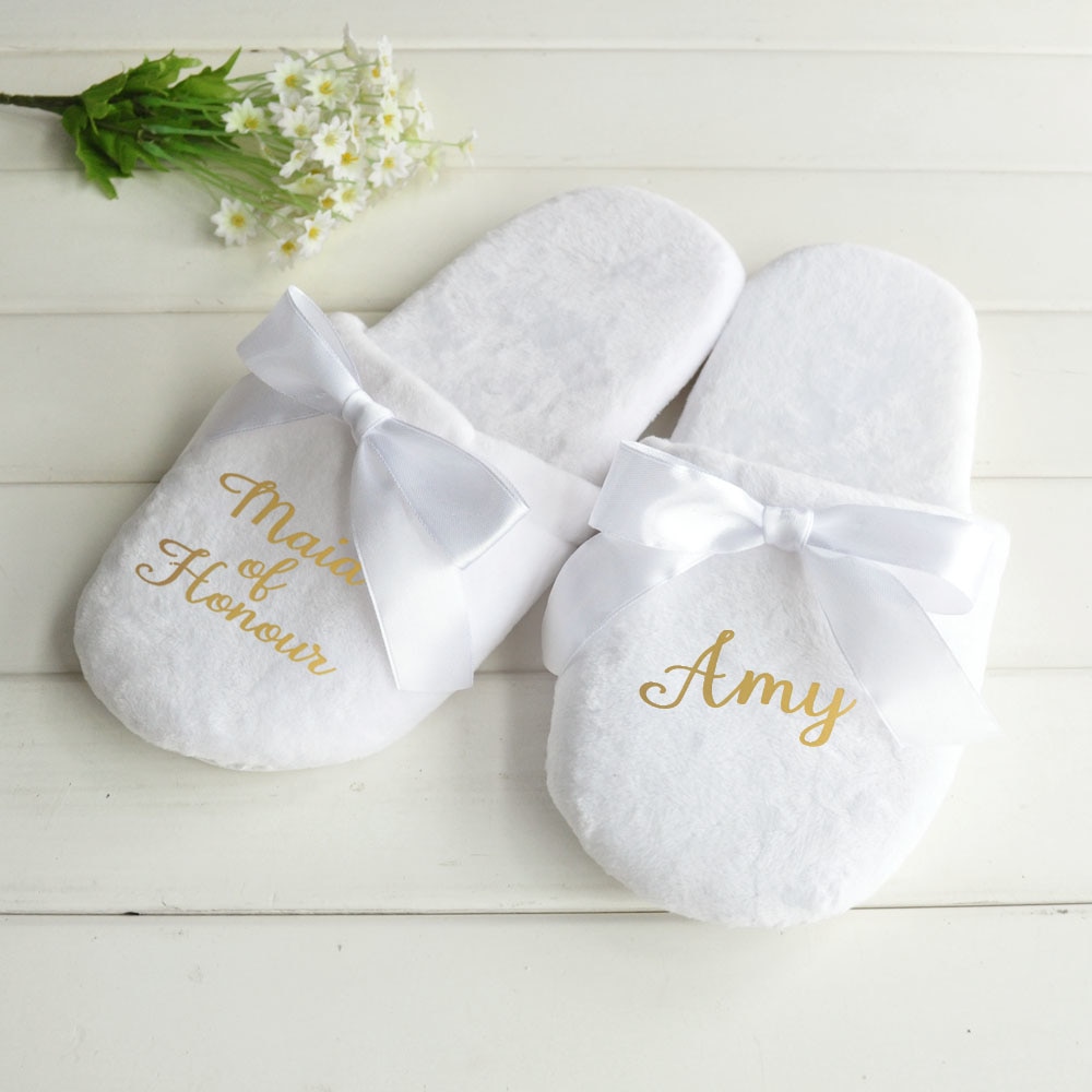 Personnalis-Pantoufles-De-Mariage-Avec-Dentelle-Mari-e-Pantoufles-Cadeaux-de-Demoiselle-D-honneur-Personnalis-Impression