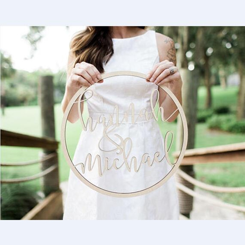 Personnalis-Mari-e-et-le-Mari-Nom-De-Mariage-Accessoires-Photo-En-Bois-d-coration-de