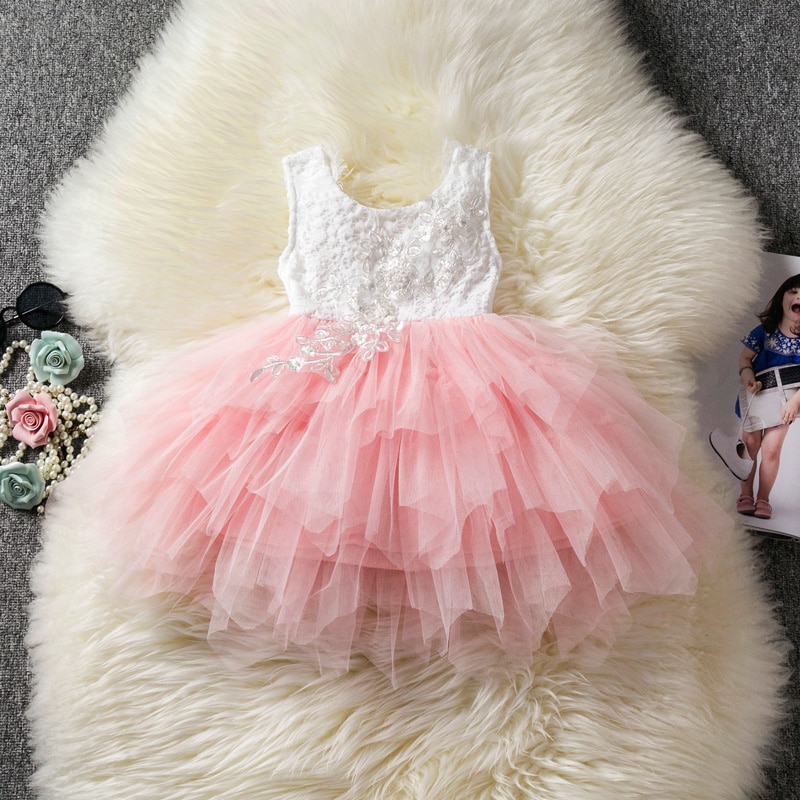Enfant-Fille-B-b-V-tements-Robes-B-b-1-Ann-e-D-anniversaire-Bapt-me