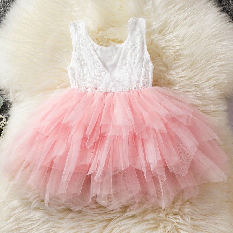 Enfant-Fille-B-b-V-tements-Robes-B-b-1-Ann-e-D-anniversaire-Bapt-me