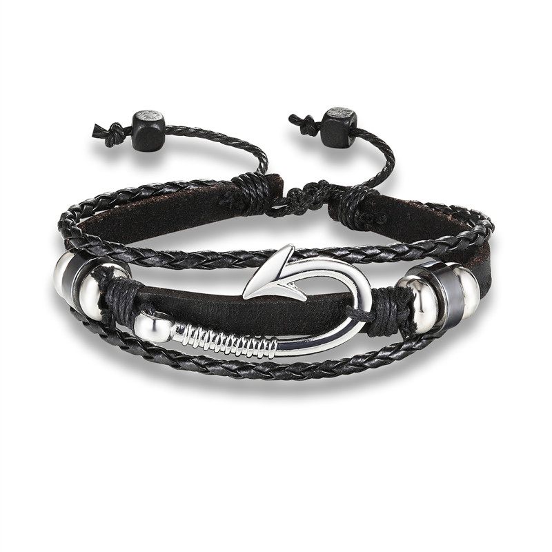 Offre-sp-ciale-2018-nouvelle-mode-bracelet-ancre-bracelet-en-cuir-de-galuchat-pour-homme-femme