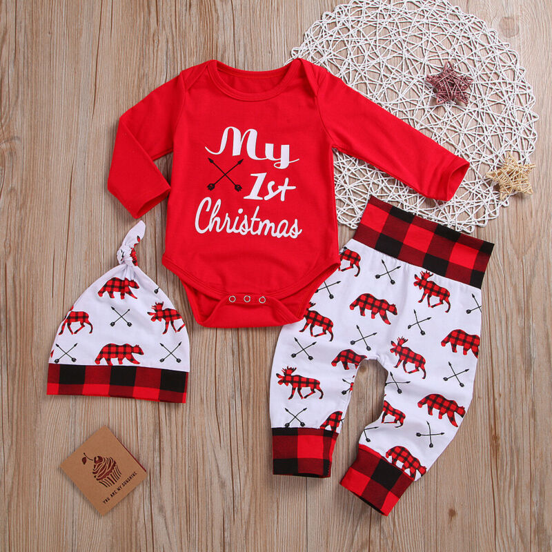 Beaux-enfants-b-b-fille-gar-on-ma-premi-re-lettre-de-no-l-barboteuse-pantalon