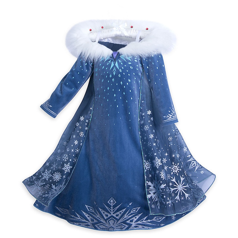 4-10-ans-fantaisie-Cosplay-robe-de-princesse-Anna-Elsa-enfants-Costume-neige-impression-Halloween-robe