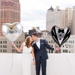 FENGRISE-D-cor-de-F-te-D-anniversaire-Adulte-Ballons-en-aluminium-Juste-Mari-Romantique-De