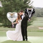 FENGRISE-D-cor-de-F-te-D-anniversaire-Adulte-Ballons-en-aluminium-Juste-Mari-Romantique-De