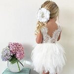 Enfant-Fille-B-b-V-tements-Robes-B-b-1-Ann-e-D-anniversaire-Bapt-me
