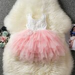 Enfant-Fille-B-b-V-tements-Robes-B-b-1-Ann-e-D-anniversaire-Bapt-me