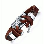 Offre-sp-ciale-2018-nouvelle-mode-bracelet-ancre-bracelet-en-cuir-de-galuchat-pour-homme-femme