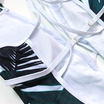 Sexy-D-collet-Profond-Tropical-Feuille-De-Palmier-Trikini-Maillot-de-bain-Monokini-Maille-Plus-La