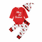 Beaux-enfants-b-b-fille-gar-on-ma-premi-re-lettre-de-no-l-barboteuse-pantalon