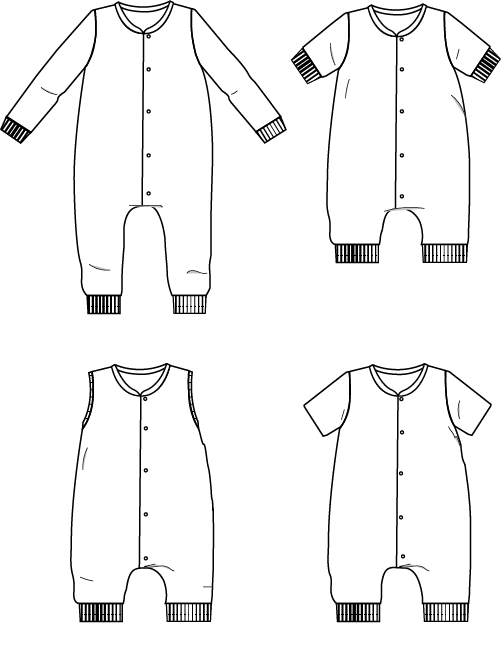 Patron combinaison pyjama enfant GABY pochette – ikatee