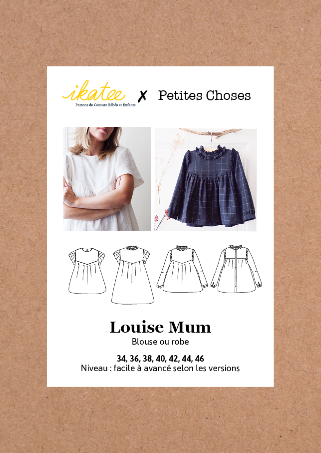 Patron blouse/robe LOUISE MUM 34-46