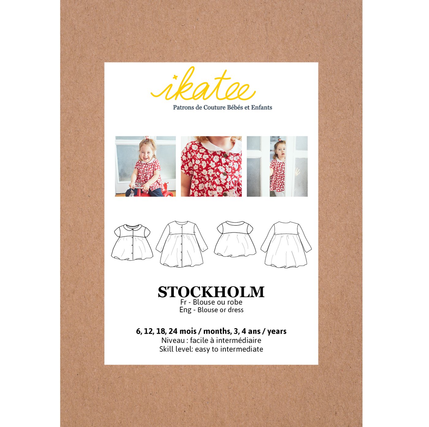 Patron blouse et robe STOCKHOLM 6 mois- 4 ans