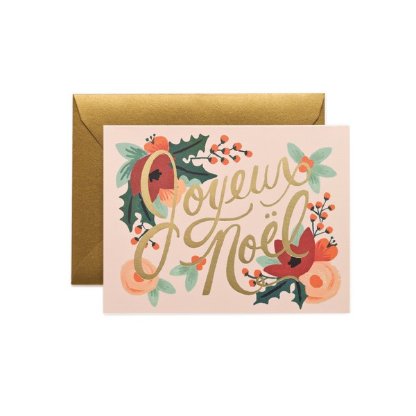 Carte joyeux noël + enveloppe