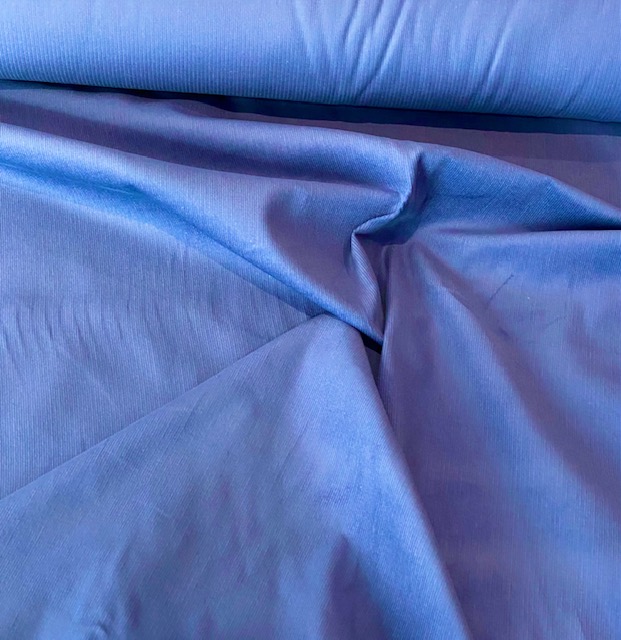 Velours milleraies 100% coton bleu 20 x 140 cm