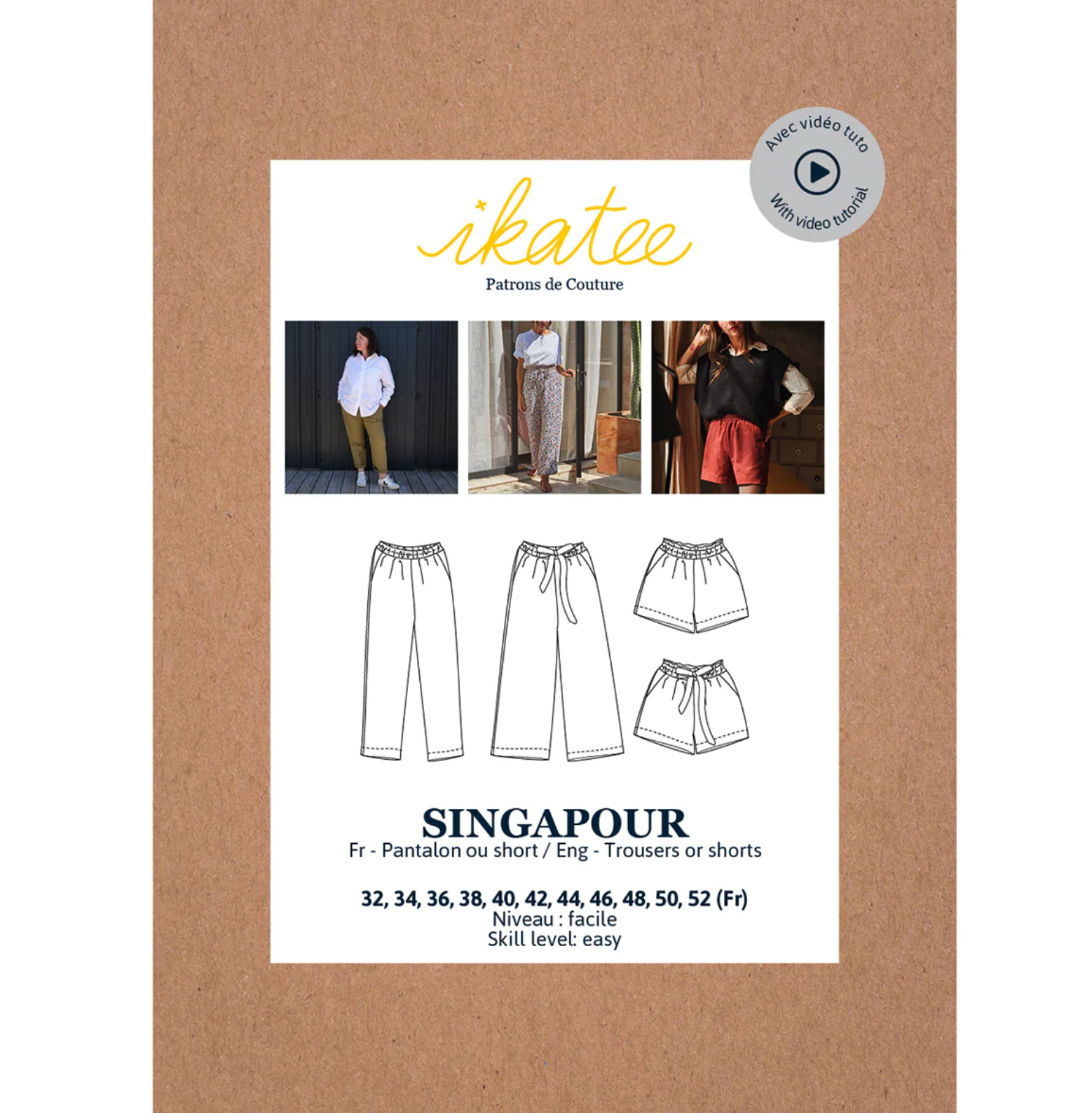 Ikatee, Belle Mum - underwear set - 34/46 - Paper Sewing Pattern, IKATEE