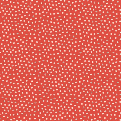 DERNIER COUPON de Tissu Amelia Daisy Red 83 x 110 cm