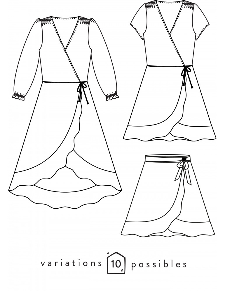 Patron robe ou jupe Obsession (34-48)