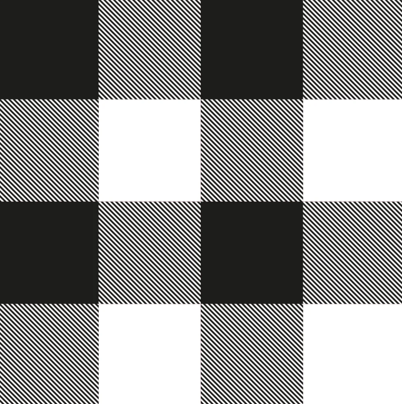 Tissu polaire carreaux noir et blanc 20 x 145 cm