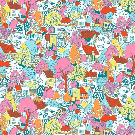 Tissu London Parks Heath View coloris C 20 x 110 cm