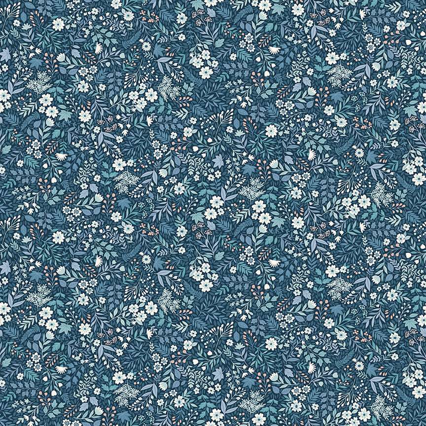 Tissu Foxwood Wildflower Blue 20 x 110 cm